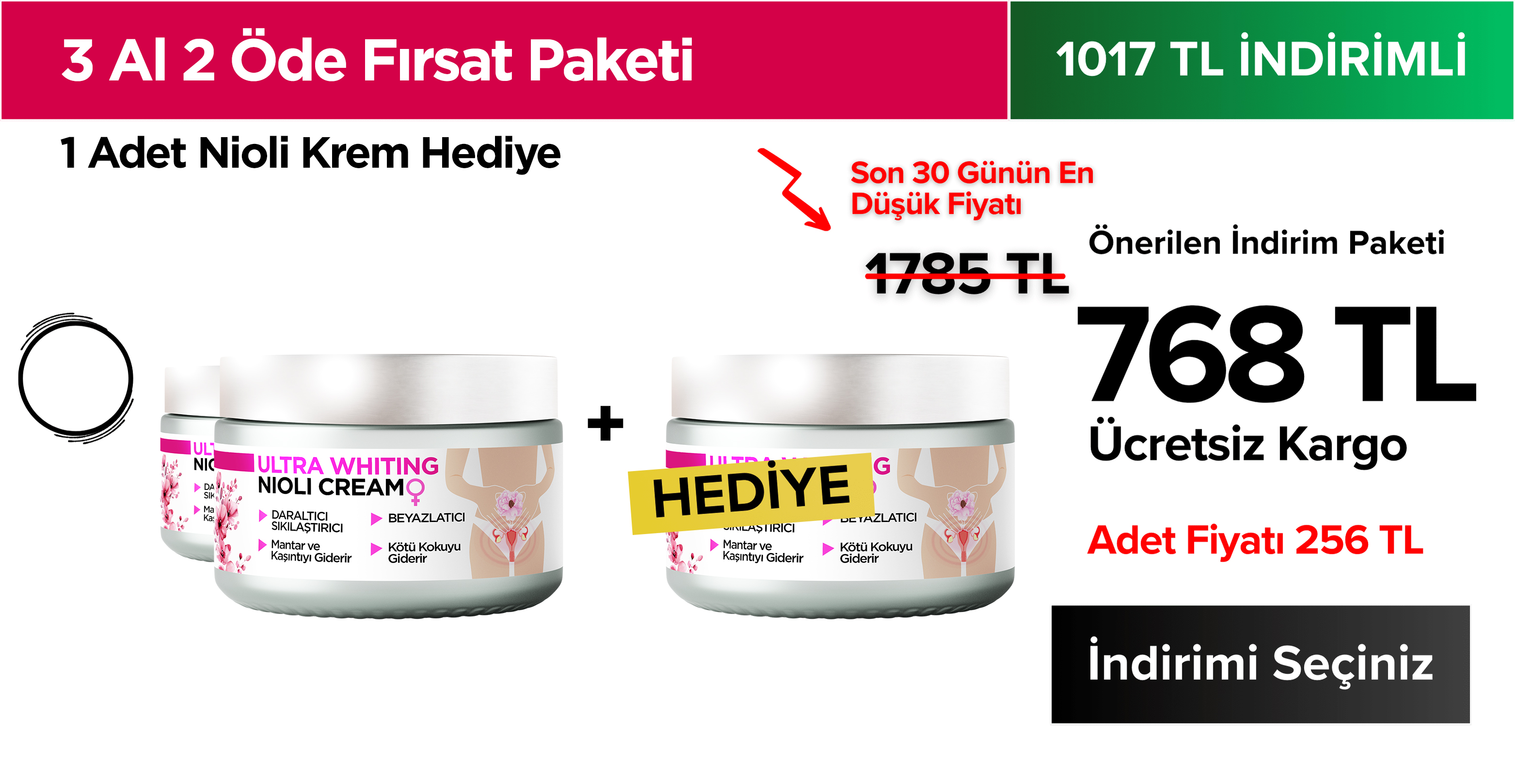 3 Adet Ultra Whiting Nioli Krem